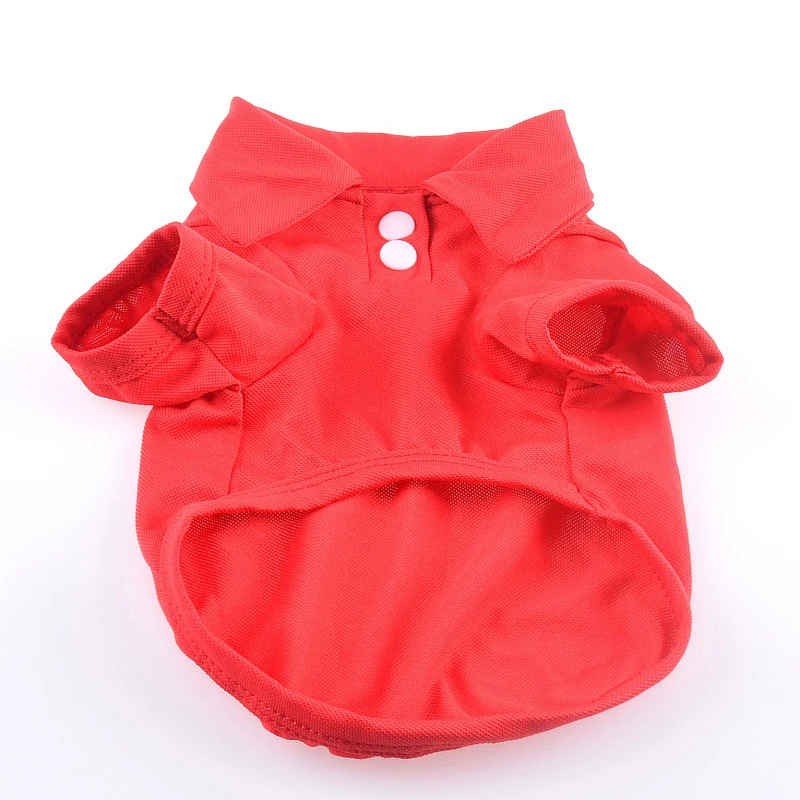 Cute Pet Puppy T-Shirts for Small Dog Apparel Vest Solid Color Pet Dog Clothes Fashion Spring Summer Dogs Costume Apparel Shirt
