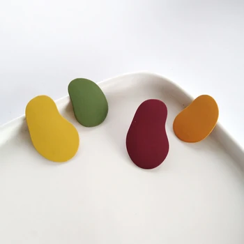 

Personality contracted asymmetric stud earrings wind restoring ancient ways drip into color earrings abstraction earrings