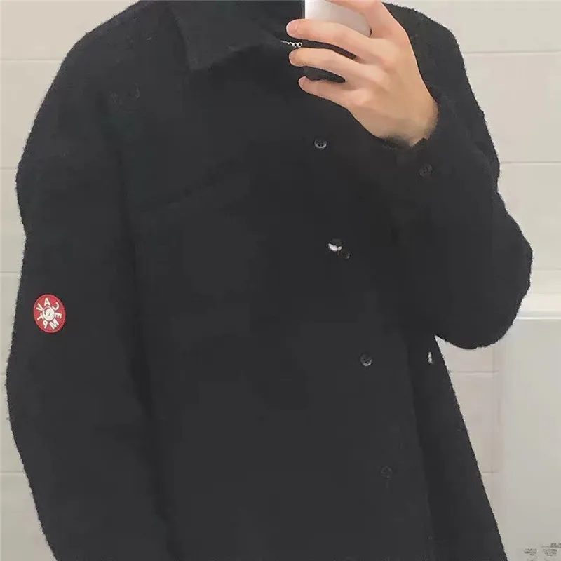 Модная Толстовка CAV EMPT c. E CE, высокое качество, уличная одежда, осень-зима, теплая, мохнатая, черная, с вышивкой, толстовки