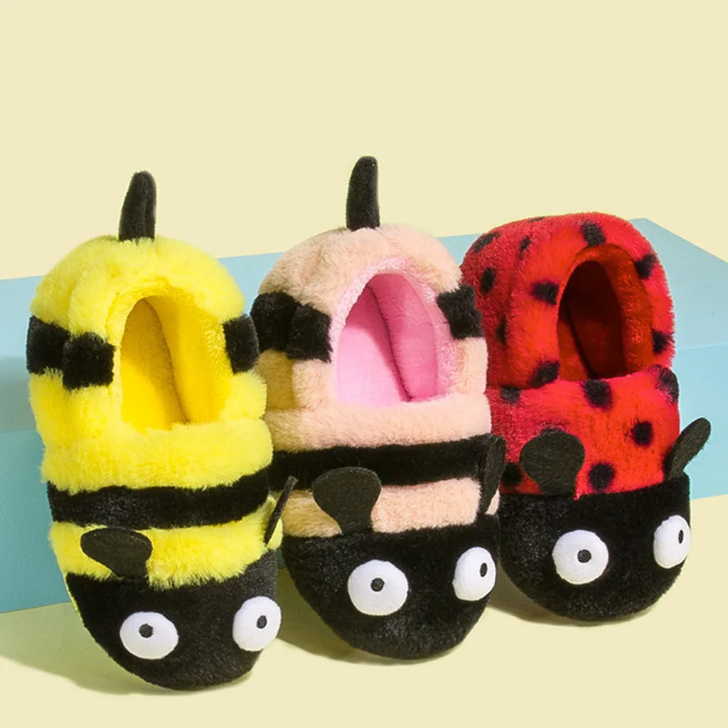 

Toddler Children Kids Baby Girls Boys Cute Indoor Cartoon Flock Winter Warm Casual Shoes kids shoes pantuflas Sapato Infantil