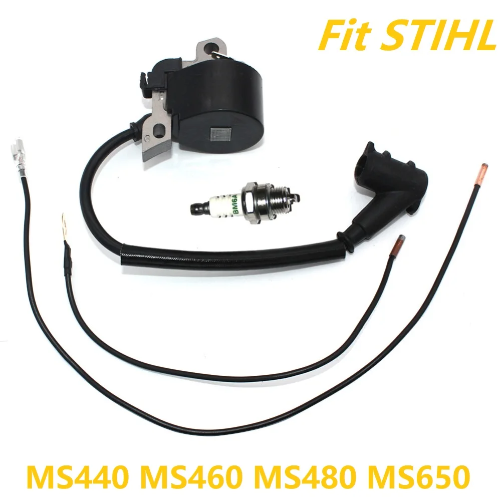 Heavy Duty Ignition Coil Module & Spark Plug for Stihl 046 064 066 MS440 MS460 MS480 MS650 MS660 Chainsaw Part 1122 400 1314 |