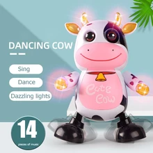 Robot en forme de vache dansante, jouet éducatif avec Guide lumineux et sonore, pour bébé rampant, loisirs, développement de l'intelligence