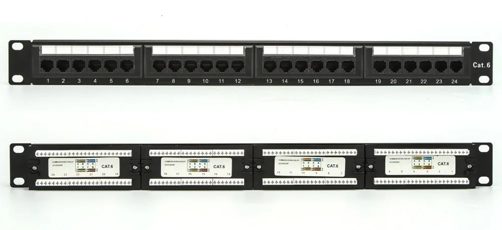 19in 1U шкаф стойка UTP 24 порта CAT6 патч-панель RJ45 сетевой кабель адаптер неэкранированный модульный Keystone Jack распределительная рамка