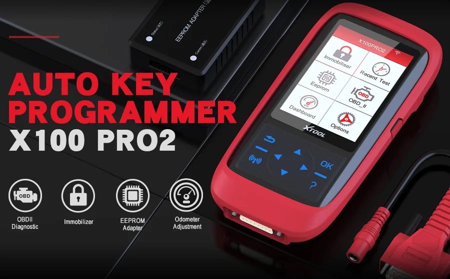 xtool X100 Pro 2 OBD2 программист ключей X100 PRO2 программирование ключей автомобиля с адаптером EEPROM поддержка почти автомобилей