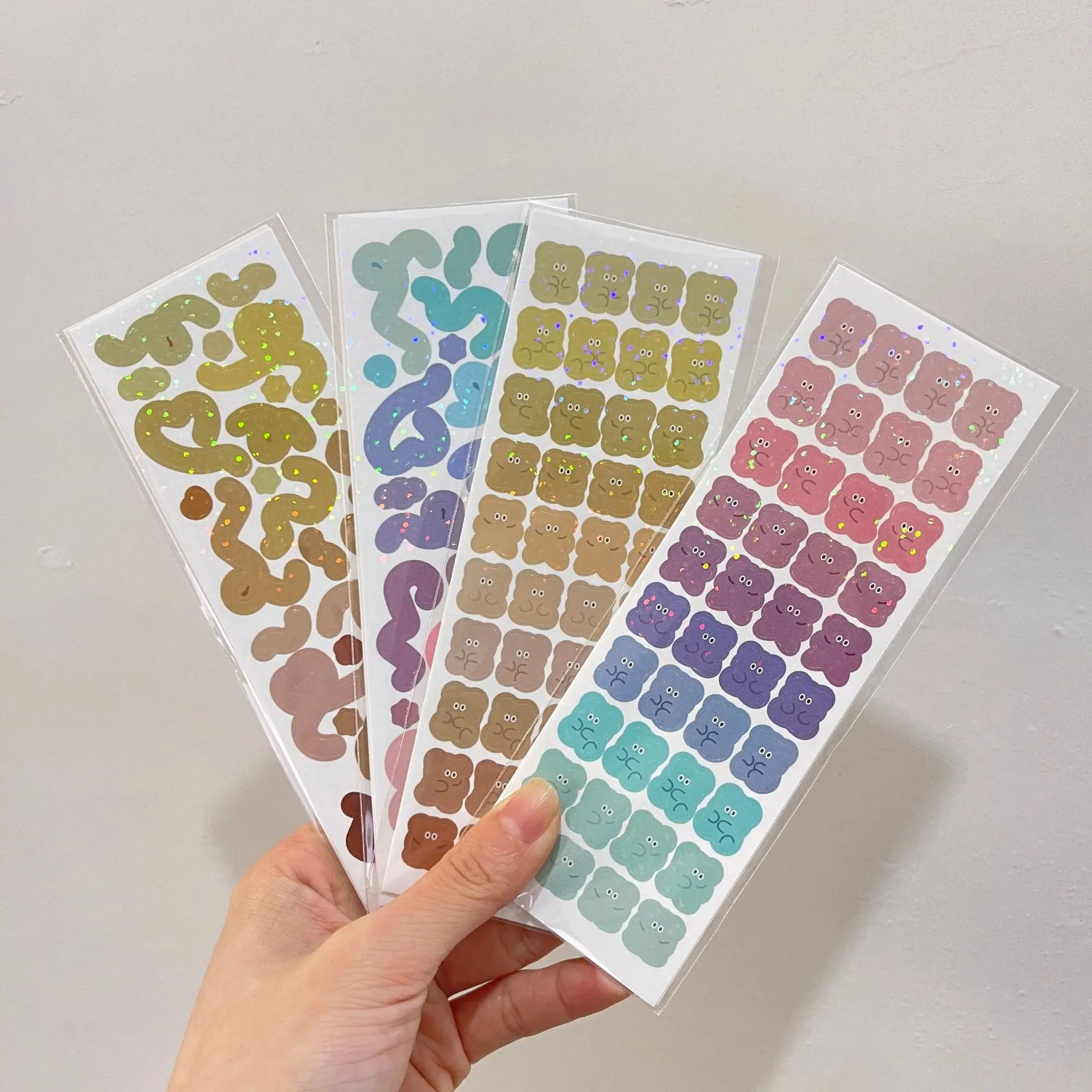 INS лента-лазер наклейка с медведем украшение креативная эстетика Канцтовары Kawaii