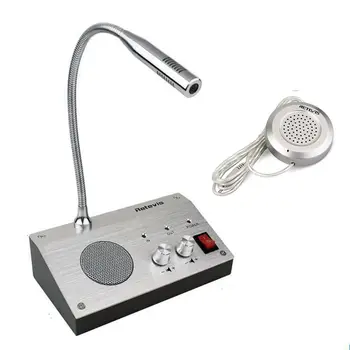 

2PCS Dual-way Intercom Speaker System Window Counter Intercom Noise-free For Bank Counter ticket office hospital Window dialogue