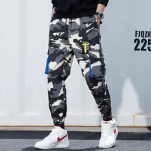 Повседневные мужские брюки, сшитые из хлопка, мужские камуфляжные дышащие брюки, мужские брюки-карго, модные мужские брюки большого размера
