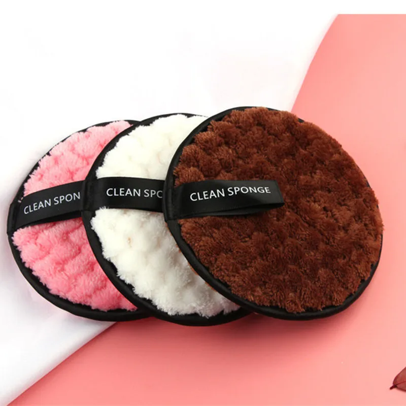 1 шт. салфетки из микрофибры накладки для макияжа лица спонж снятия очищающее