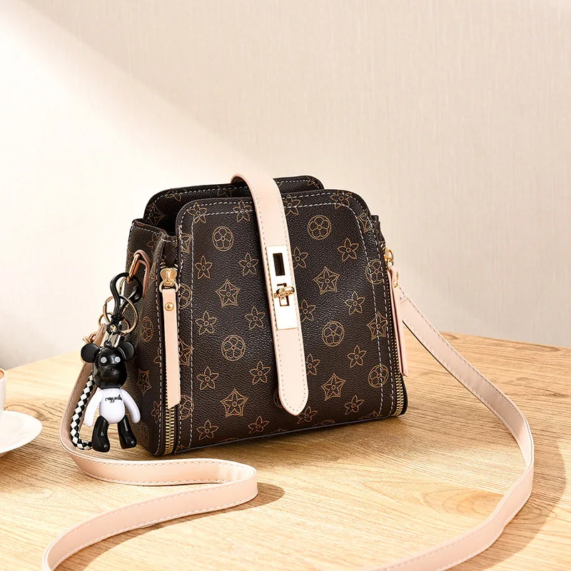 

Bucket Bag Women's Floral Print Korean-style INS Wind-heat-WOMEN'S Bag Fresh Crossbody Bag