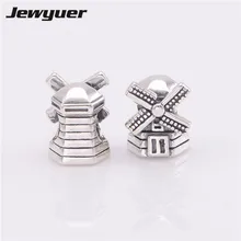 Новые ювелирные изделия подвески в форме мельницы 925-Стерлинговое серебро кулон для изготовления ювелирных изделий подходит бренд браслет-Талисман из бусинок DIY BE187