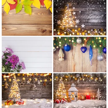 

Vinyl Custom Photography Backdrops Flower and Wooden Planks Theme Photography Background 19927HN-01