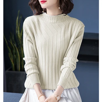 

2019 New Autumn Winter Women Sweaters Fashion Turtleneck Pullovers Female Solid Ladies Knitted Sweater Slim Jumper Tops