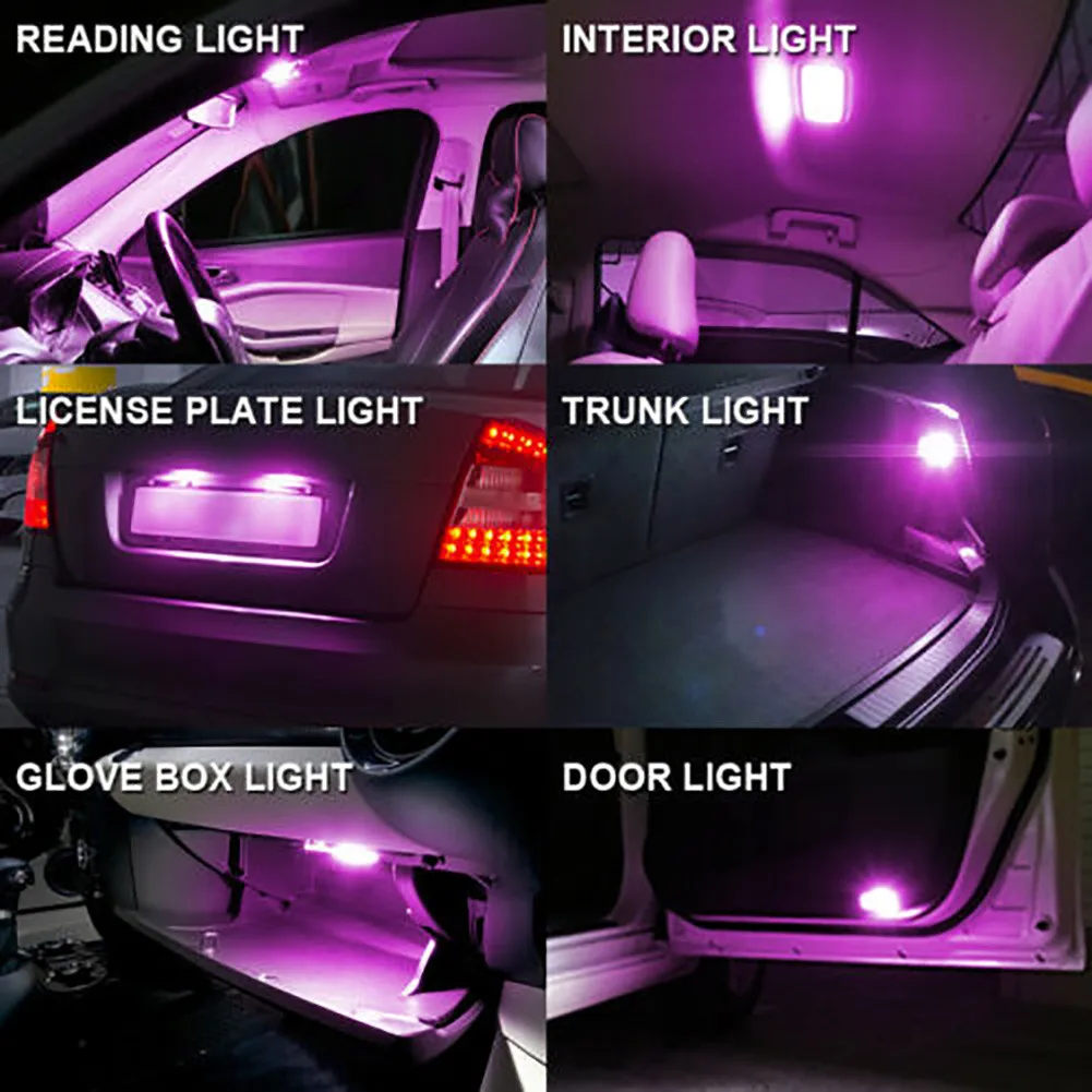 Purple interior 2024 car light bulbs