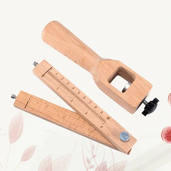 

Wood Professional Adjustable Fix Angle Leather Belt Cutter Divider Leather Wire Slicer Cutter With Blade