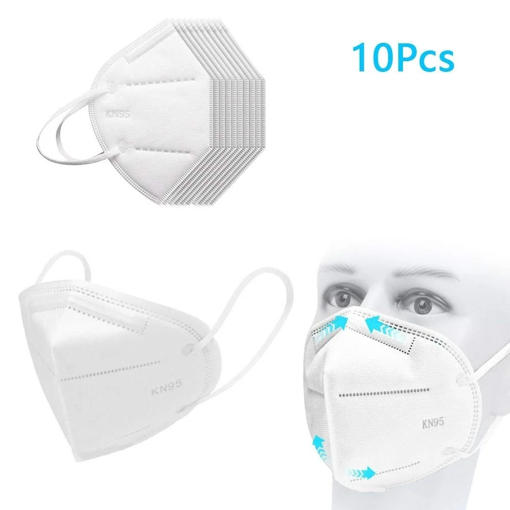 

Fast Delivery 10 PCS KN95 Dustproof Anti-fog And Breathable Face Masks 95% Filtration N95 Masks Features As KF94 FFP2 Face Mask