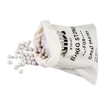 

500g Cordierite Pie Baking Beans Beads Press Stone Weights with Storage Bag High Temperature