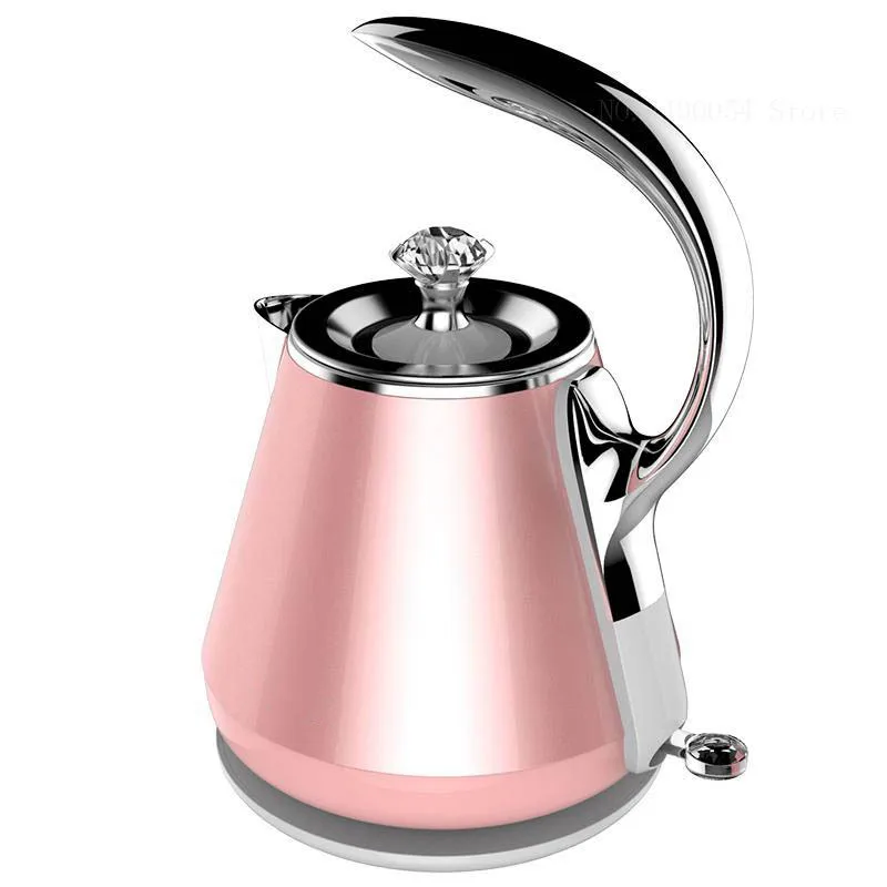 

pink electric kettle water kettle Food grade stainless steel water bottle Filter spout with crystal Accessories 1500W 1.2L