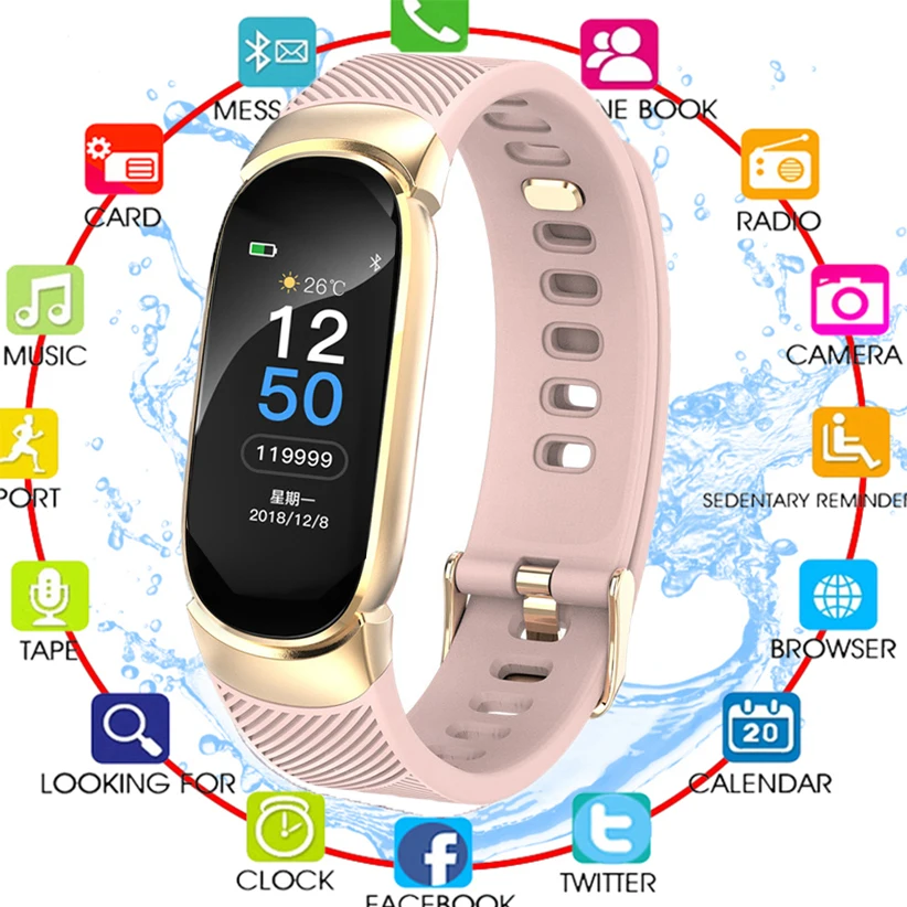 

2019 New Smart Watch Men Women Outdoor Sport Fitness Bracelet Heart Rate Monitor Blood Pressure Oxygen Health Watch Pk Mi Band 3