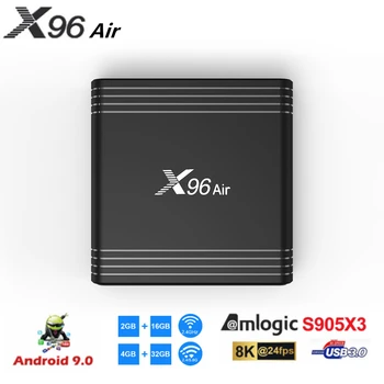 

Smart TV Box X96 Air 8K Amlogic S905X3 Smart TV BOX Android 9.0 Wifi USB 3.0 1080P 4K X96Air Set Top Box 4G 32G 2G 16G