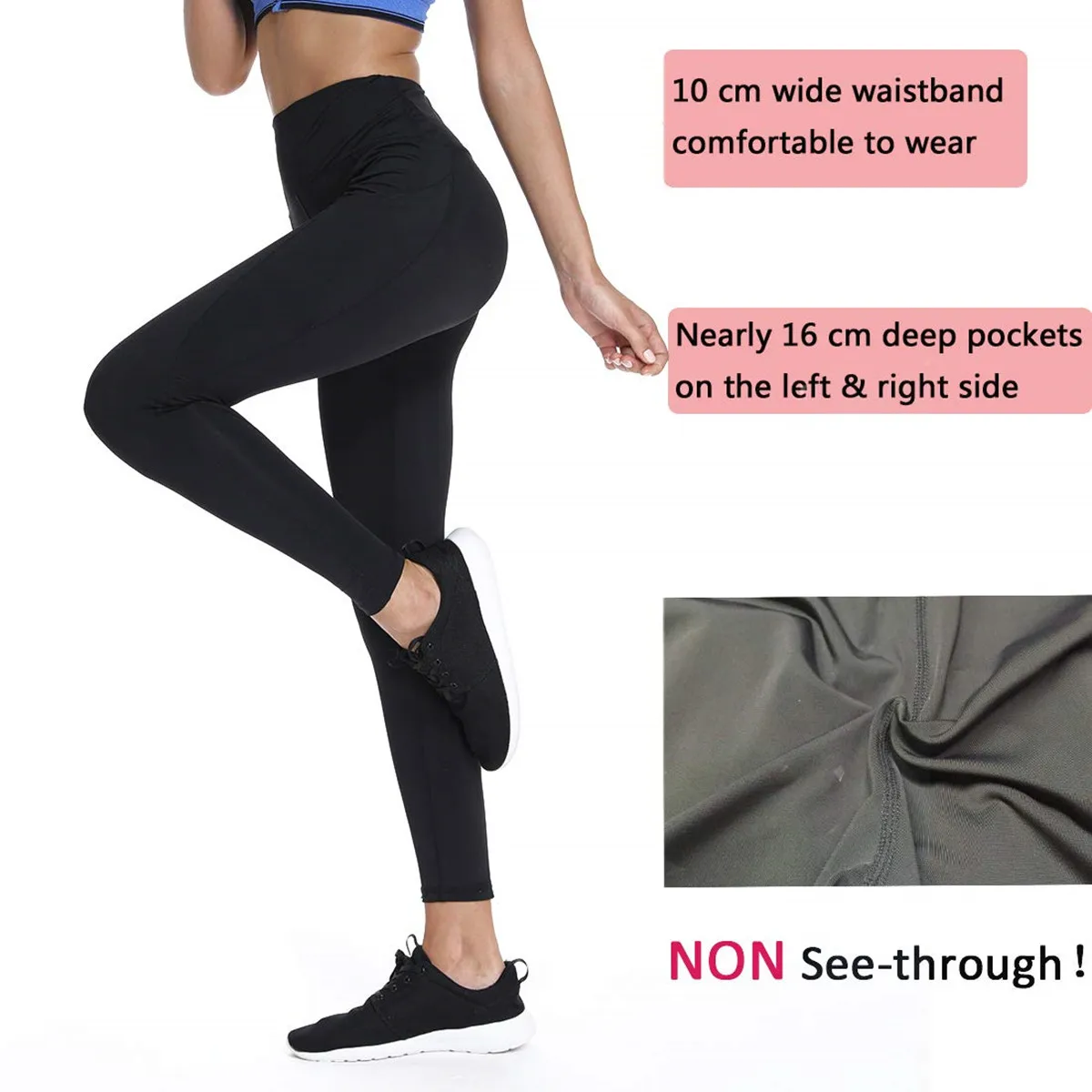 Sport Gym Leggings Women Body Shapers High Waist with Pockets Running Fitness Seamless Leggings Stretch Training Skinny Pants