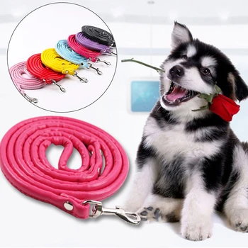 

Leather Small Pet Dog Leash Soft Dog Leashed with Mountaineering Buckle Outdoor Walking Pet Leads Leashes for Puppy Small Dogs
