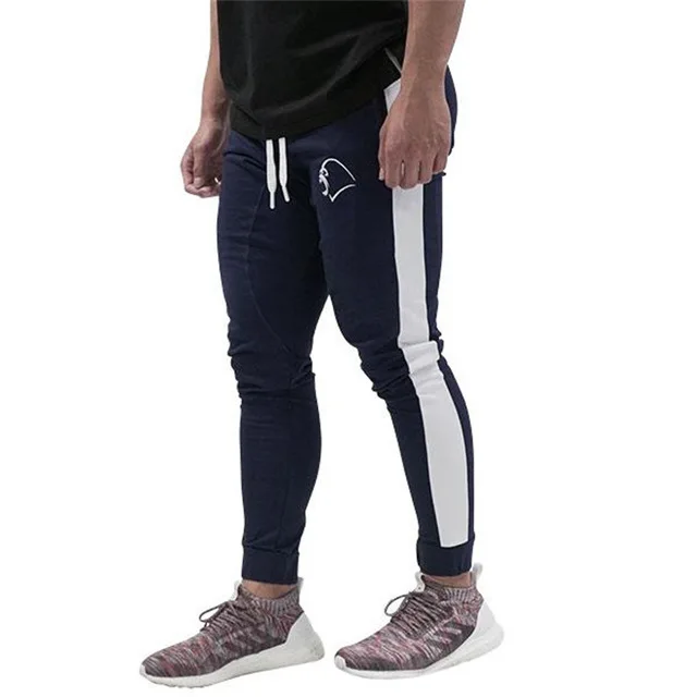 Для мужчин ApeAthletics джоггеры спортивные штаны узкие эластичные штаны Для мужчин s Фитнес тренировочные штаны повседневные, спортивные штаны, брюки - Цвет: blue