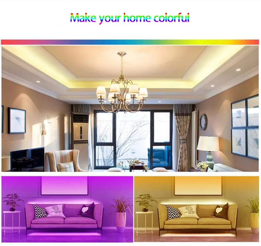 4Pin LED Strip Light Flexible RGB Tape LED Light Controller For Apple HomeKit APP 24Key Controller Adapter DC5-25V Voice Control