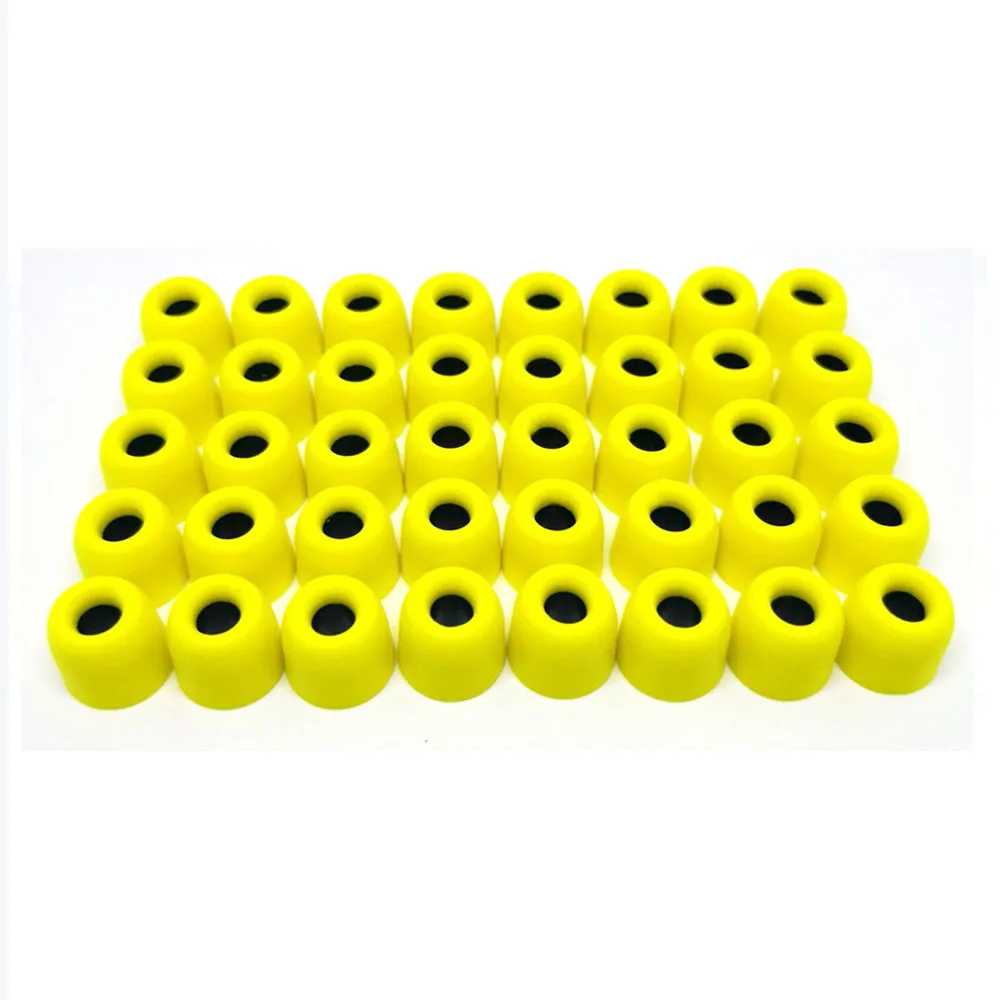 T400 (M) yellow 40 шт/20 пар T400(LMS) 4,9 мм калибра амбушюры/колпачок пены наконечники для внутриканальных наушников гарнитура наушники усиленные басы амбушюры - Цвет: T400 (M) yellow