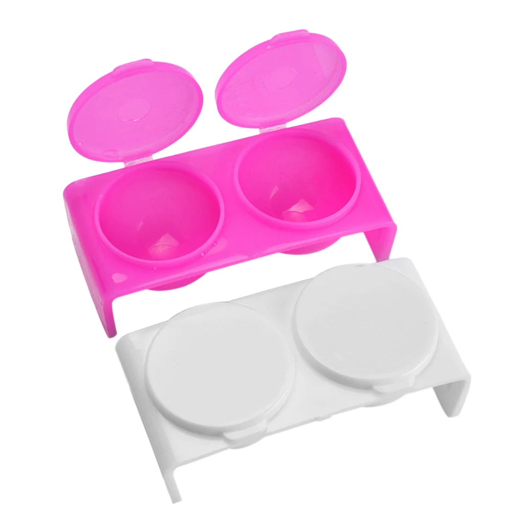 2 Pieces Nail Art Pen Brush Cleaning Tool Nail Brush Remover Washing Cup Bottle Empty Container Cleaner Cups Set
