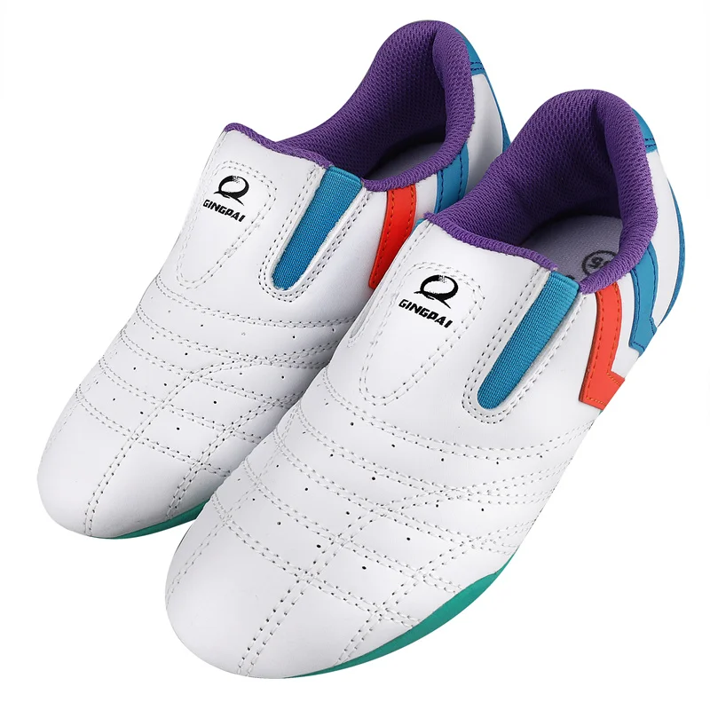 Description Picture 3 of itemWhite Taekwondo Shoes Breathable Karate Kung Fu Wrestling Sneaker Martial Art TaiChi Shoes Adult Children Soft Sole Sport Shoes