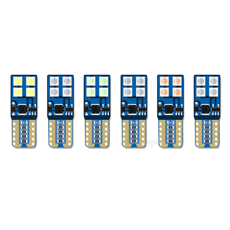 Автомобильная светодиодная лампа Canbus T10 W5W 8SMD 3030 автомобильная с клиновидным
