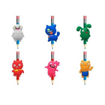 

6pcs/lot Hot Sale Ugly Dolls Cartoon Figure Pen Caps Pencil Topper Office Stationery School Supply Straw Accessory Gift Kids