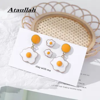 

Ataullah Poached Egg Dangle Hanging Drop Earrings Creative Handmade Omelette Earring for Women Girls Party Jewelry Gift EW041