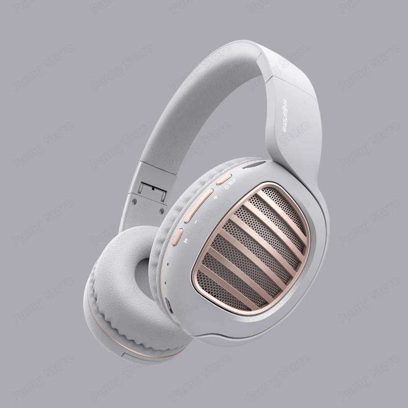 HIFI беспроводные наушники Bluetooth гарнитура складная стерео Поддержка TF FM AUX Спортивная игровая гарнитура с микрофоном для музыки PUBG - Цвет: GRAY