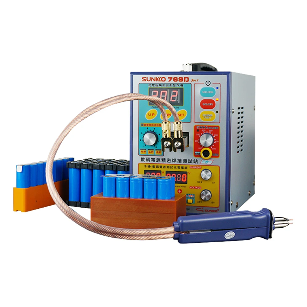 

SUNKKO 769D High Power Multifunctional Lithium Battery Spot Welder Battery Automatic Spot Welding Machine with 70BN Welding PEN