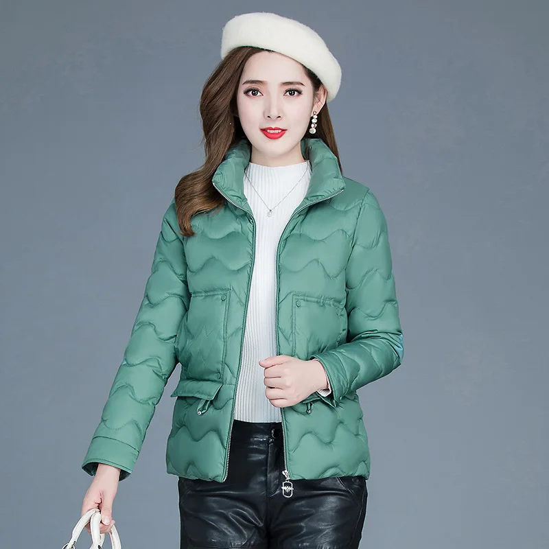 

2019 Winter New Style Korean-style Slim Fit Elegant Slimming Short Thin Cotton-padded Clothes Small Coat Women's Stand Collar do
