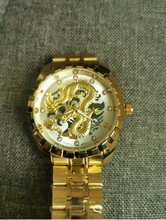 WLISTH-Reloj de pulsera de cuarzo para hombre, luminoso, con abertura para fecha, de acero inoxidable, resistente al agua, de las mejores marcas, dragón dorado