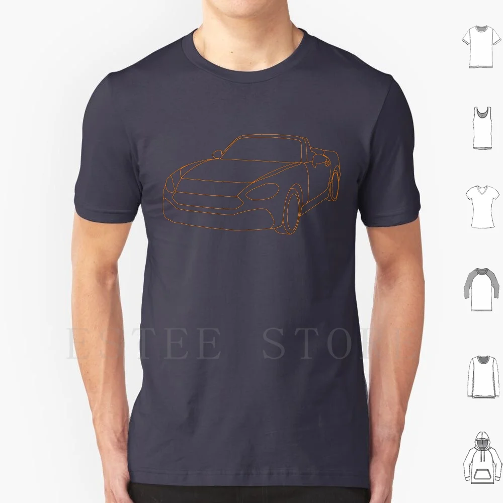 2019 Fiat 124 Spider Abarth (Arancione) T Shirt Cotone Uomo Stampa Fai Da Te Fiat 124 Spider Fiat 124 Spider Abarth 2019 Fiat 124 Spider