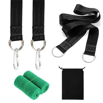 

Adjustable Outdoor Tree Swing Hanging Straps Kit Outdoor Garden Hammock Nylon Ropes w/ Carabiner Snap Hooks
