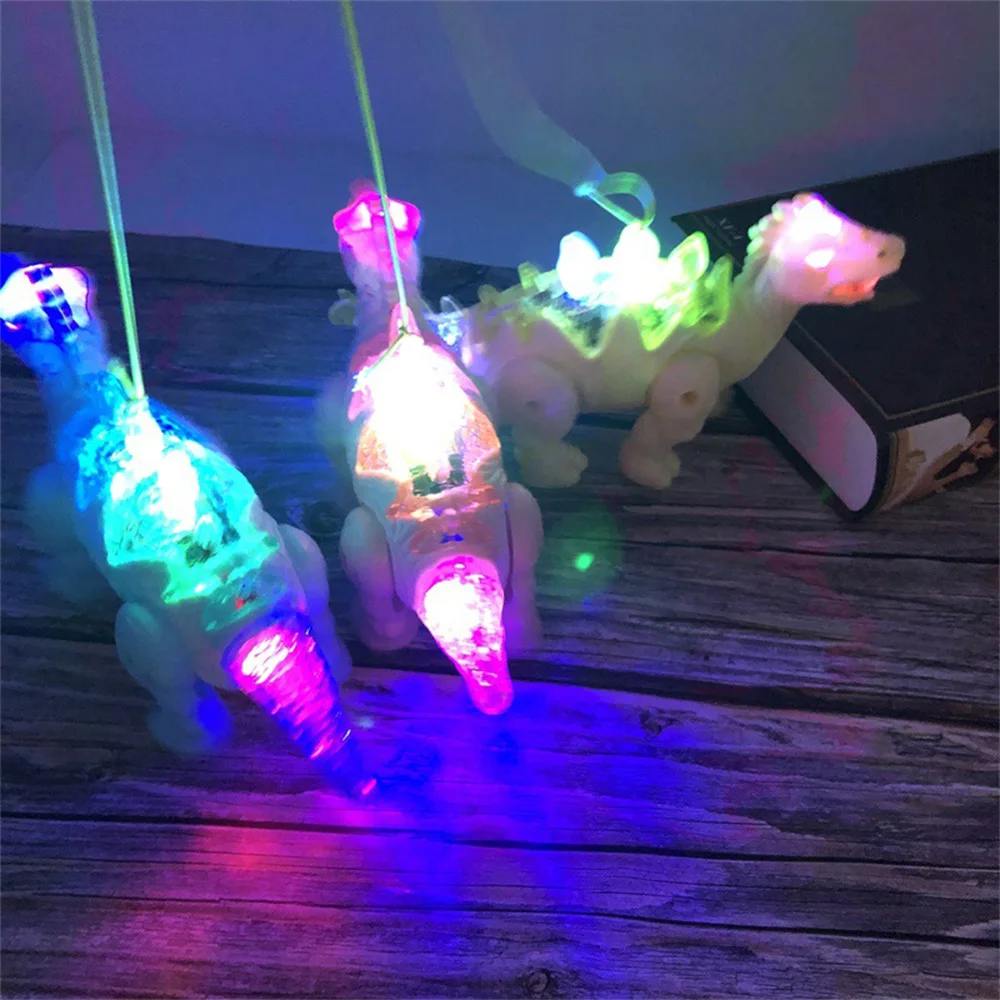 Светодиодный светильник динозавры Забавная детская игрушка взрослые Обучающие пластиковые модельки динозавров Электрический ходьба