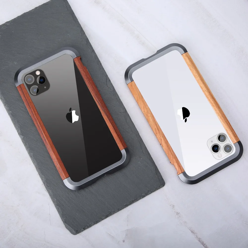 Алюминиевый металлический деревянный бампер чехол для iPhone 11 Pro Max XS Max XR X чехол-накладка Железный человек защитный чехол для телефона