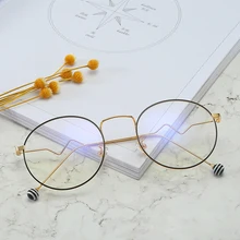 New Finished Myopia Glasses Metal Frame Pearl Candy Color Eyeglasses Anti Blue-ray Nearsighted Glasses-1.5-3-4.5 Student