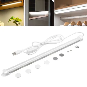 

Ultra Bright 5W LED Cabinet Light 4000K White USB Strip Tube Lamp Cupboard Under Cabinet kitchen Closet Shelf Wardrobe Bar Lamp