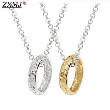 

ZXMJ magic ring The hit movie Rings of lordPendant Movie periphery Gold colour Pendants of the ring For lovers Gift Jewelry