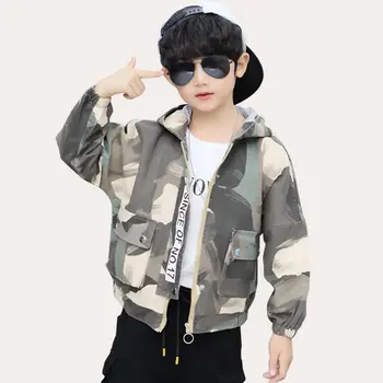 

Boys Coat Hoodies Camouflage Outwear For Boys Casual Style Children's Jackets Teenage Kids Clothing For Boys