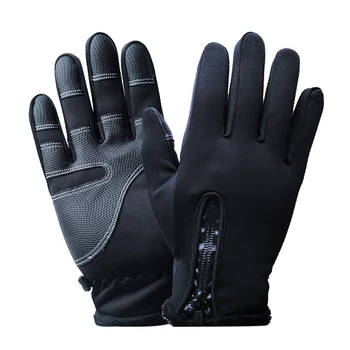 

Winter Windproof Glove Zipper Velvet Lining Waterproof Anti-slip Riding Skiing Snow Gloves Warm Touch Screen Gloves