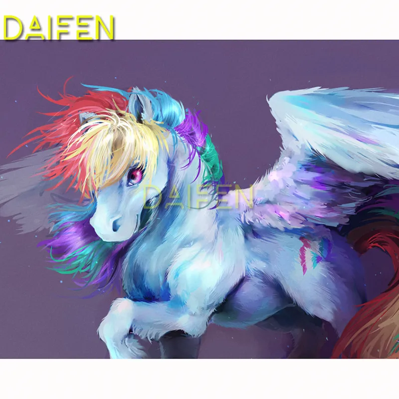 

DIY 3D Diamond mosaic Full Round Diamond embroidery Full Square Diamond painting Cross stitch horse unicorn wing