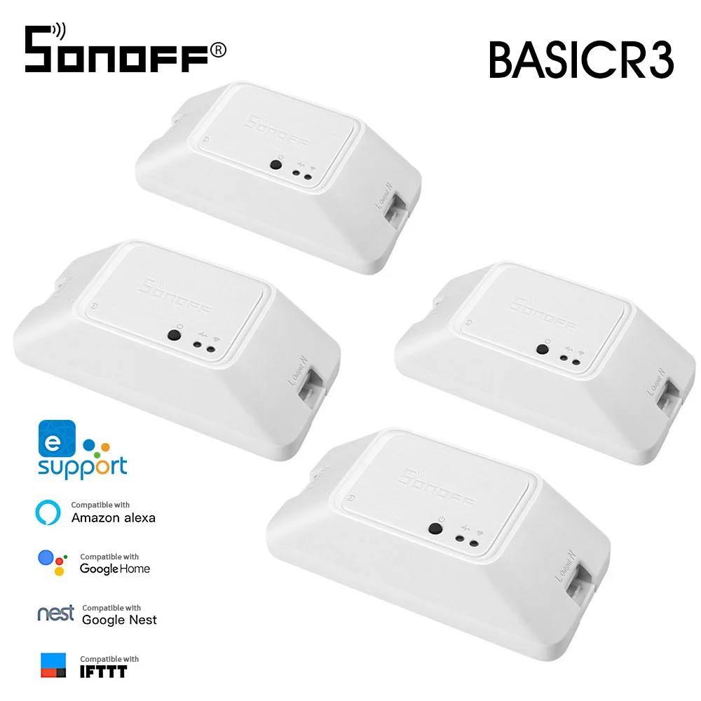 SONOFF BASICR3 wifi DIY умный переключатель с таймером интернет-приложение Голосовое управление LAN режим DIY совместим с Amazon Alexa Google Home