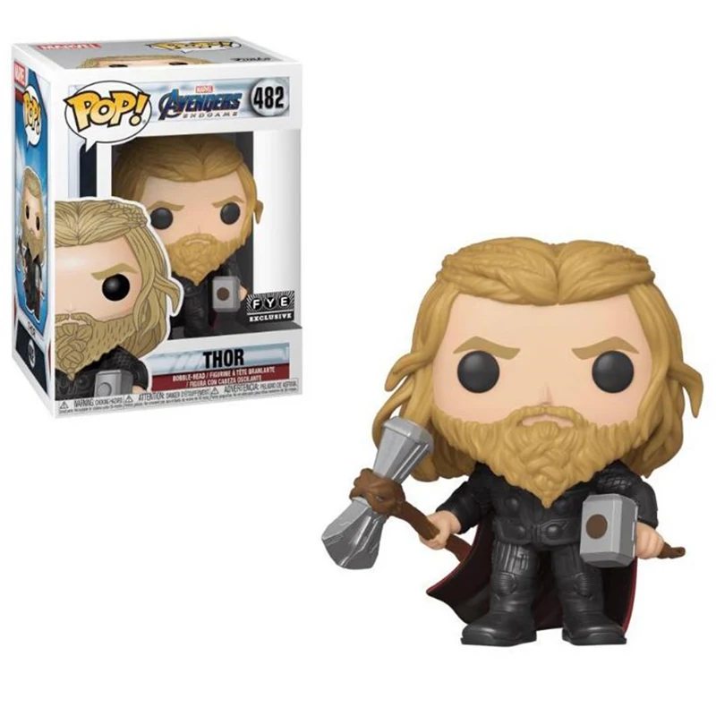 FUNKO POP Новое поступление Мстители 4 эндигра Тор 482# Коллекционная модель фигурки игрушки для детей на день рождения рождественские подарки - Цвет: with box