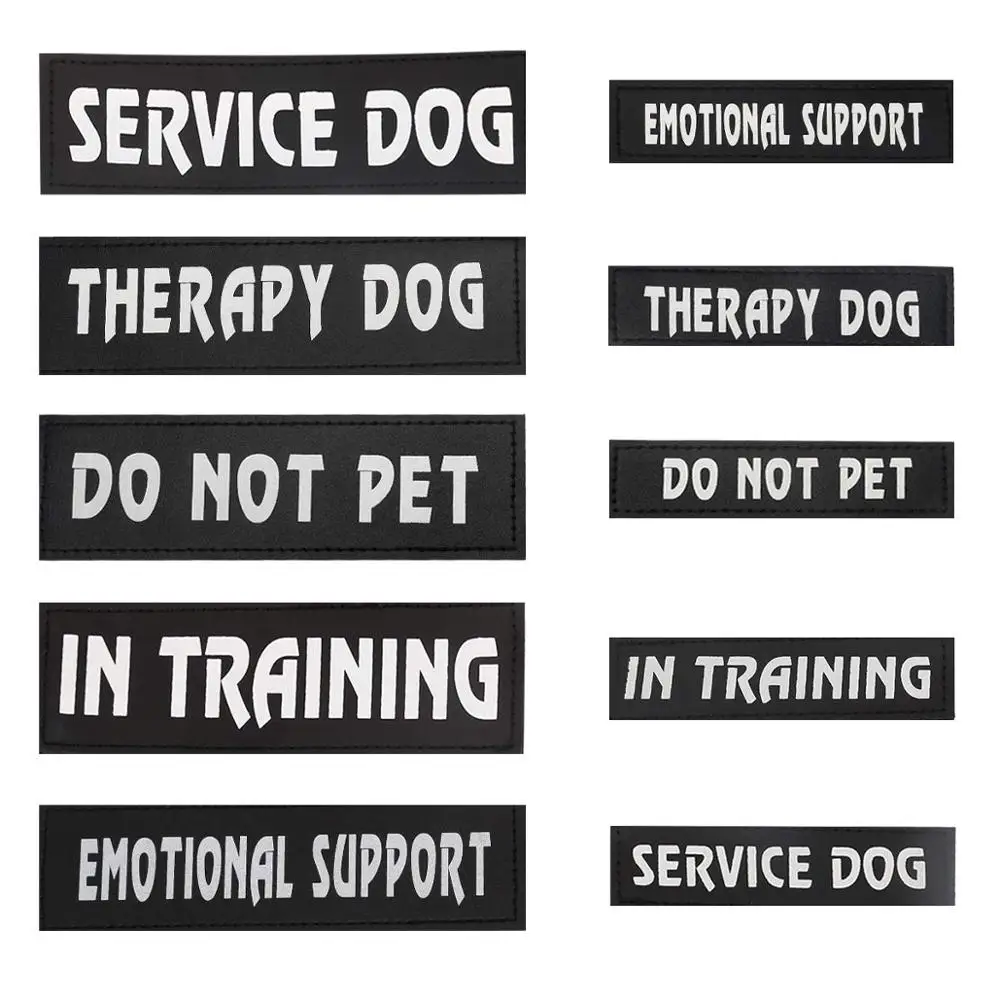 Parches reflectantes para mascotas, pegatinas extraíbles para chaleco de perro, 2 etiquetas de identificación con gancho de respaldo, no entrenamiento para mascotas